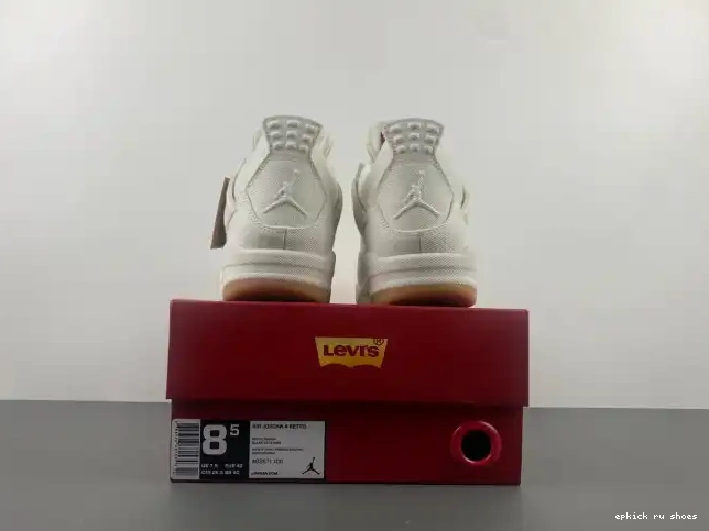 Cheap 4 Air x 'White' Jordan Levi's AO2571-100 0519